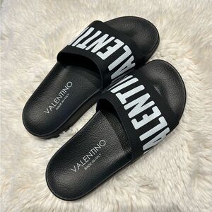 VALENTINO Slides, black, size 7